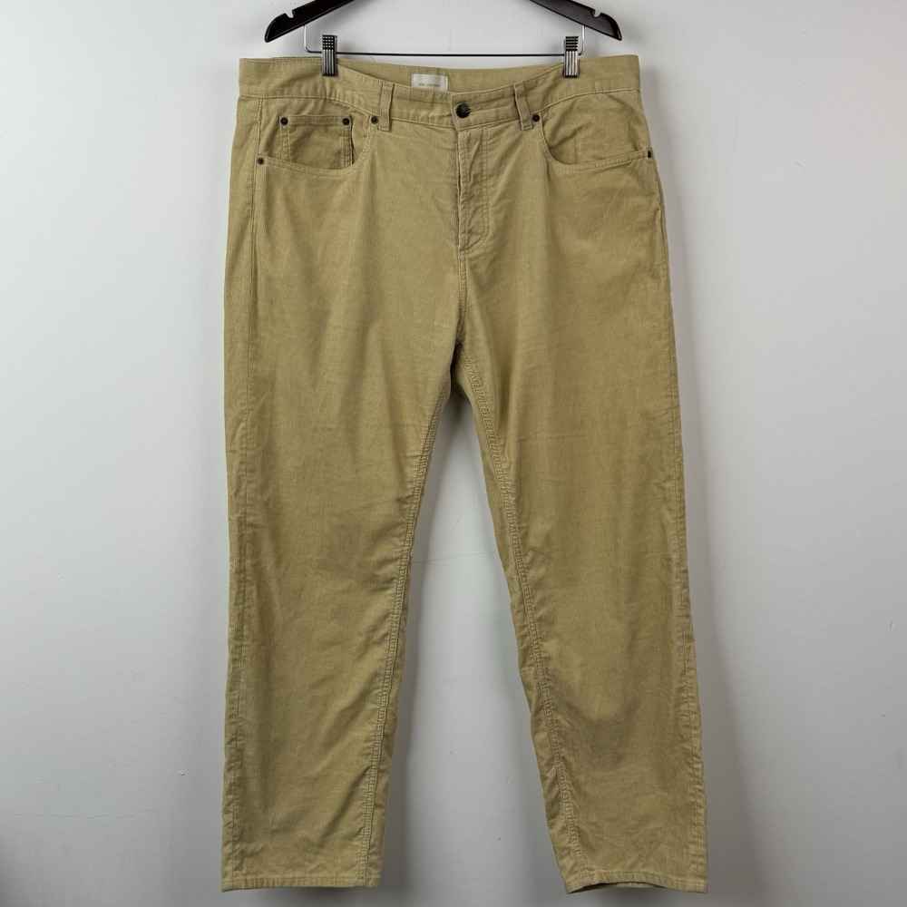 Aime Leon Dore Pants Mens XXL Cream Corduroy Fly Button Italy Made Casual Luxury